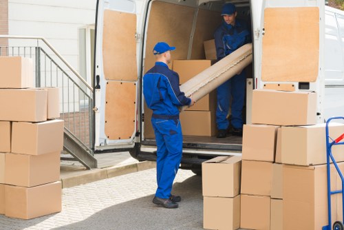 Man And A Van Westminster team handling items safely during a local move
