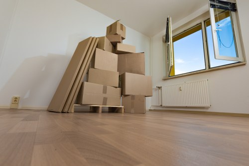 Planning a removal truck hire in Westminster with boxes and packing materials