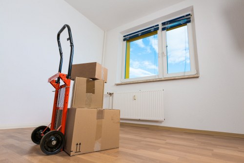 Planned apartment move with a removal van in Westminster